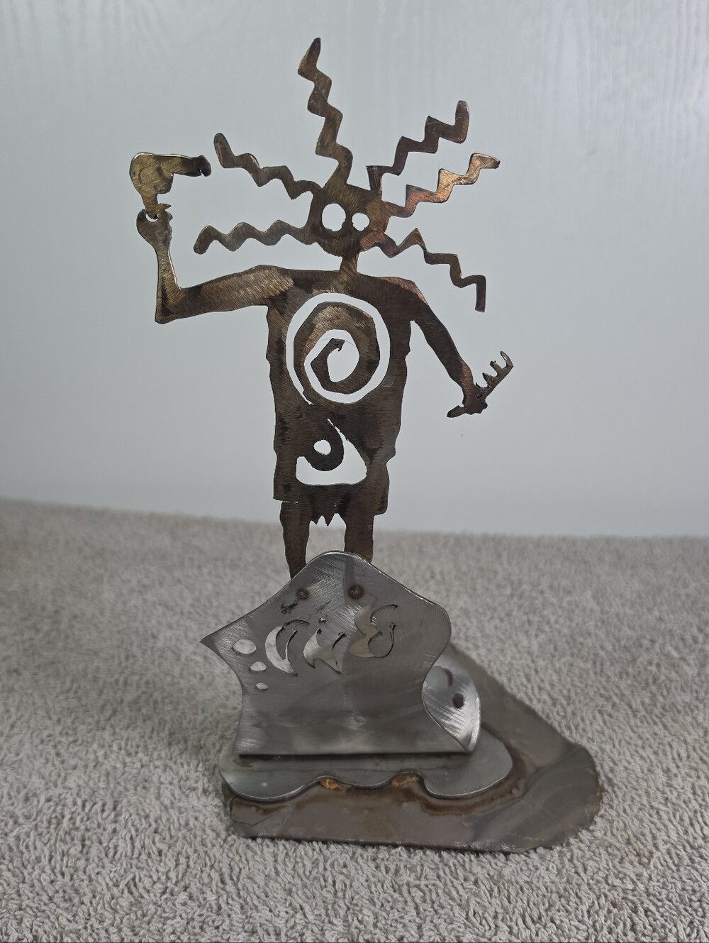 Handcrafted Metal Kokopelli Sculpture